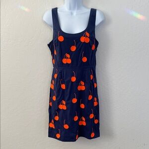 Cherry Print Navy Mini Dress